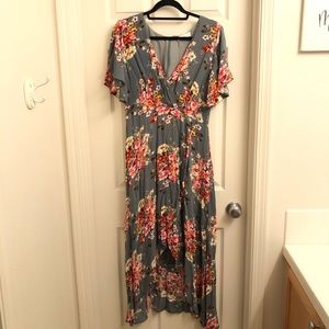 Floral wrap dress